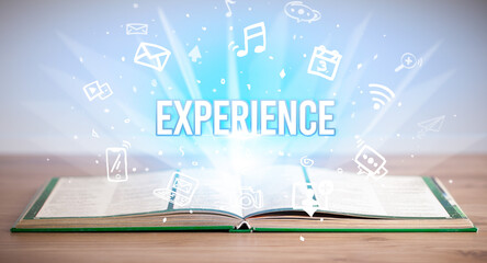 Fototapeta premium open book with business inscription