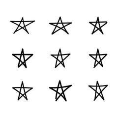 Hand Drawn Nine Stars Set