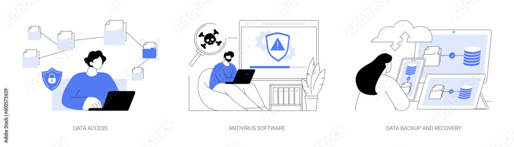 Canvas Prints data loss prevention abstract concept vector illustrations.