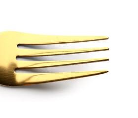 Fototapeta na wymiar Stainless steel fork isolated on white background