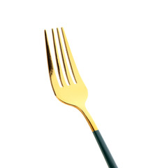 Stainless steel fork isolated on white background