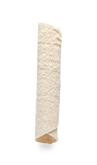 Thin lavash on white background