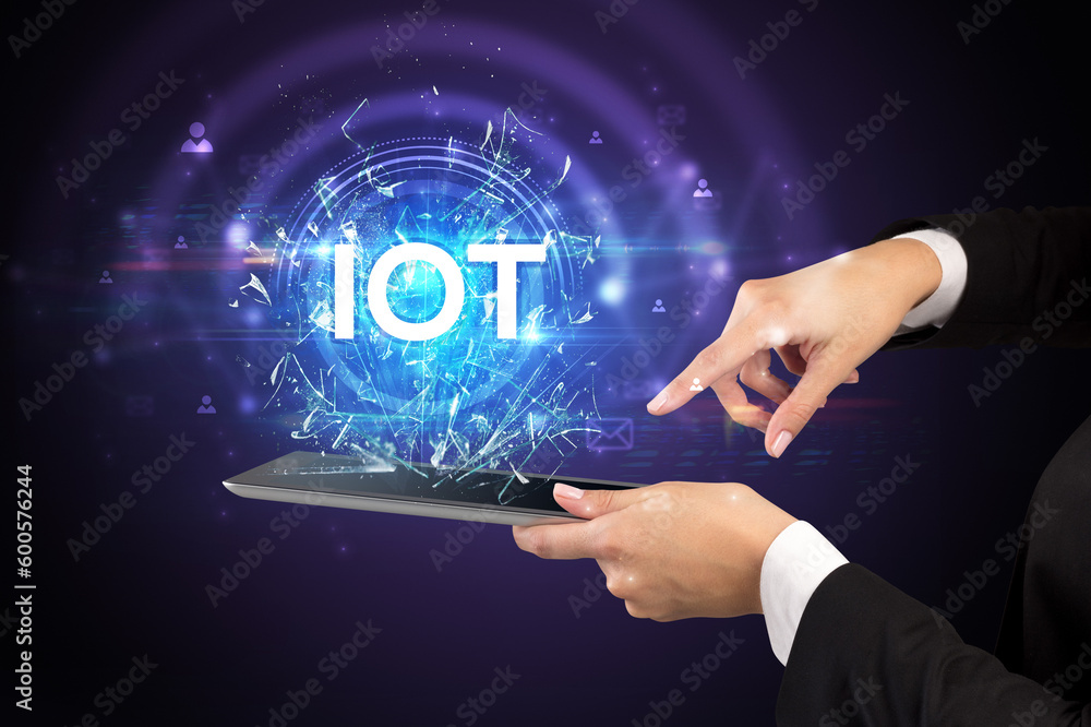 Poster close-up of a touchscreen with abbreviation.