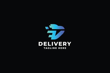 Delivery Letter D Pro Logo Template
