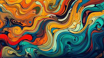 Abstract psychedelic colorful background - obrazy, fototapety, plakaty
