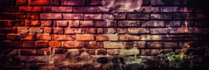 Colorful Brick Wall Texture Image AI Generated