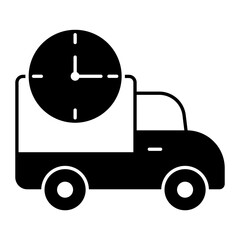 Delivery Time Glyph Icon
