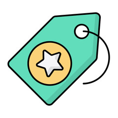 Quality Tag Line Color Icon