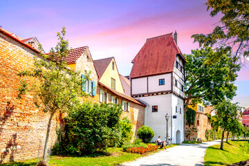 Fototapeta na wymiar Altstadt, Donauwoerth, Bayern, Deutschland 
