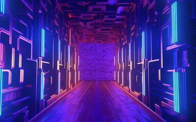 tunnel of light, neon