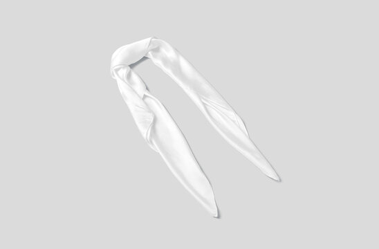 Blank pet bandana mockup template, 3D illustration, 3D rendering.