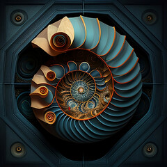 spiral staircase in the center of the city