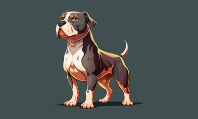 Obraz na płótnie Canvas Dog full body character cartoon vector illustration 
