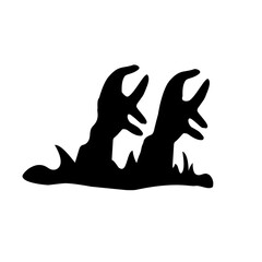 Zombie hand silhouette