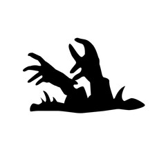 Zombie hand silhouette