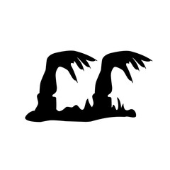 Zombie hand silhouette