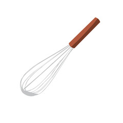 Kitchen whisk on white background