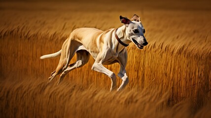 Graceful Gazelle: Capturing the Elegance of a Whippet in Full Stride