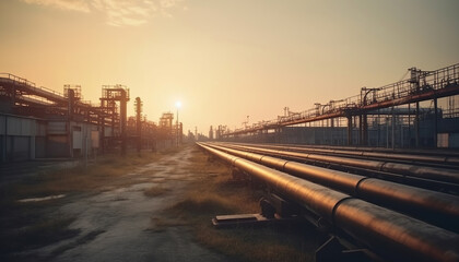 Fototapeta na wymiar Pipeline and pipe rack petroleum