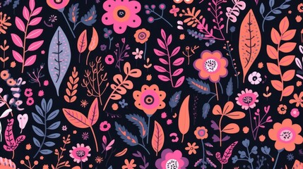 Fototapeta premium An abstract floral background. Generative AI. 