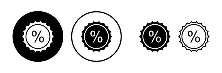 Discount icon vector. shopping tags. percentage icon