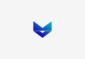 Logo Technology Letter M. Modern, Minimalist, Typography, Business, Technology. Editable color.