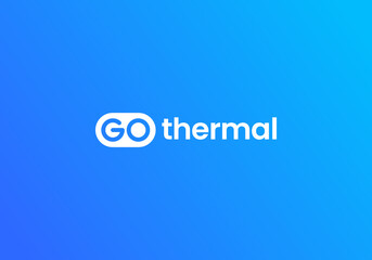 Logo Go Thermal, Logo Text, Modern, Minimalist, Technology. Editable color.