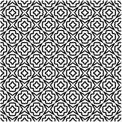 Abstract seamless monochrome pattern on white background for coloring. Design for banner, card, invitation, postcard, textile, fabric, wrapping paper, coloring book.