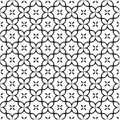 Abstract seamless monochrome pattern on white background for coloring. Design for banner, card, invitation, postcard, textile, fabric, wrapping paper, coloring book.