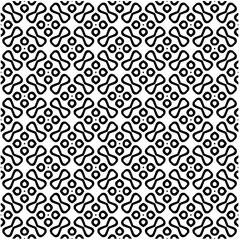 Abstract seamless monochrome pattern on white background for coloring. Design for banner, card, invitation, postcard, textile, fabric, wrapping paper, coloring book.