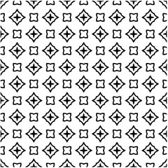 Abstract seamless monochrome pattern on white background for coloring. Design for banner, card, invitation, postcard, textile, fabric, wrapping paper, coloring book.