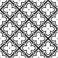 Abstract seamless monochrome pattern on white background for coloring. Design for banner, card, invitation, postcard, textile, fabric, wrapping paper, coloring book.