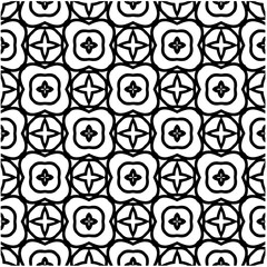 Abstract seamless monochrome pattern on white background for coloring. Design for banner, card, invitation, postcard, textile, fabric, wrapping paper, coloring book.