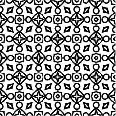 Abstract seamless monochrome pattern on white background for coloring. Design for banner, card, invitation, postcard, textile, fabric, wrapping paper, coloring book.