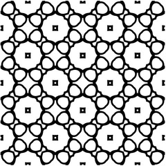 Naklejka premium Abstract seamless monochrome pattern on white background for coloring. Design for banner, card, invitation, postcard, textile, fabric, wrapping paper, coloring book.