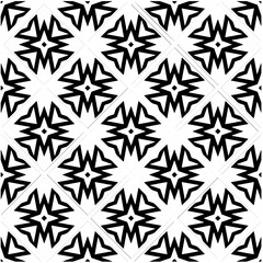 Abstract seamless monochrome pattern on white background for coloring. Design for banner, card, invitation, postcard, textile, fabric, wrapping paper, coloring book.