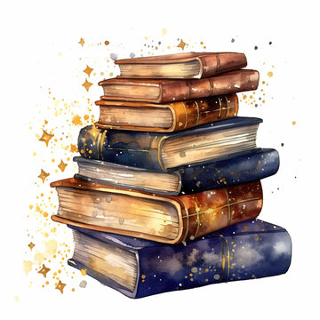 Watercolor Stack Of Books Images – Browse 3,824 Stock Photos, Vectors, and  Video