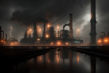 Obraz na płótnie Canvas Petrochemical industry, generative ai