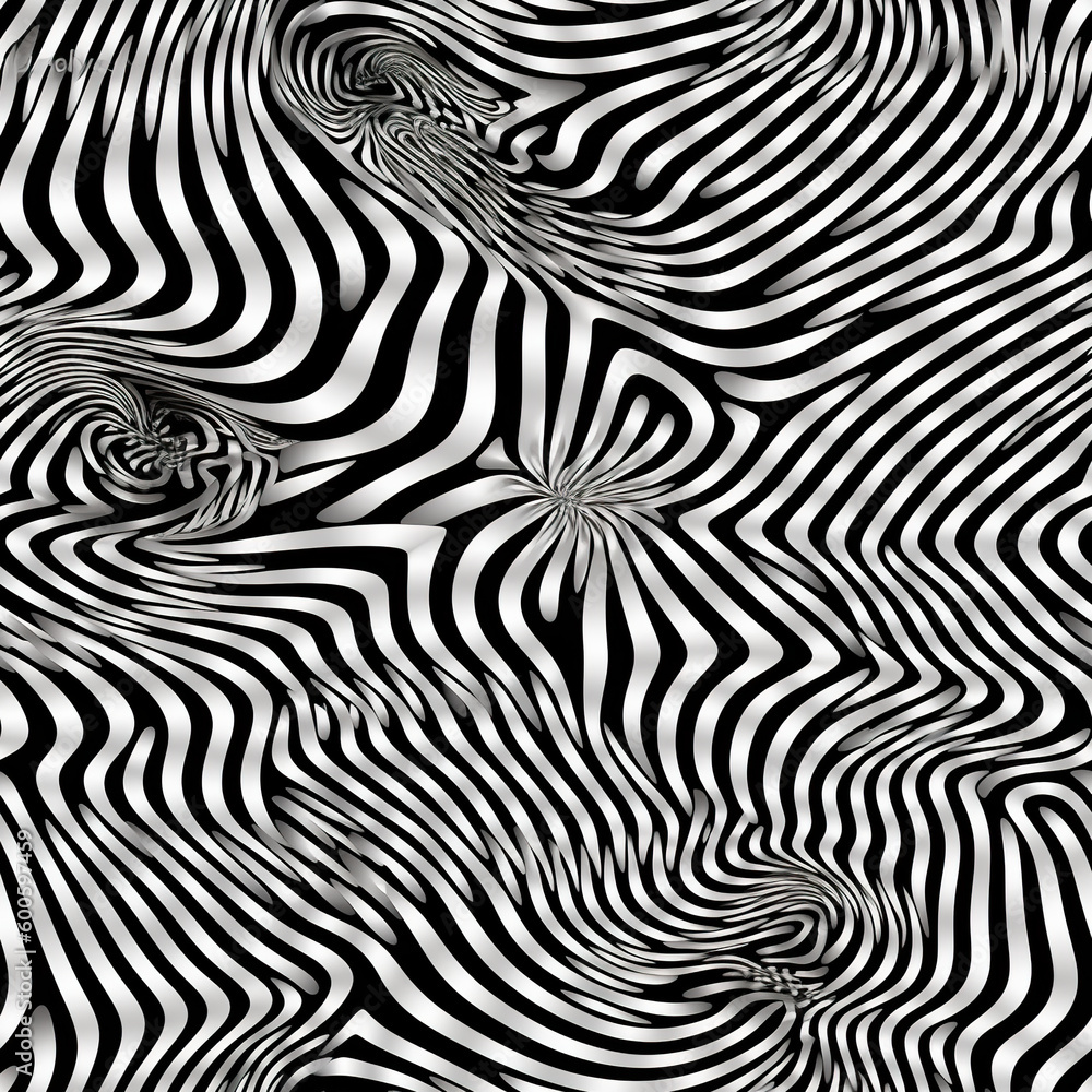 Poster a black and white image of a zebra. generative ai seamless background.