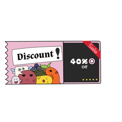 beautiful and cute 40% Discount design matches the price tag of the product isolated on transparent background