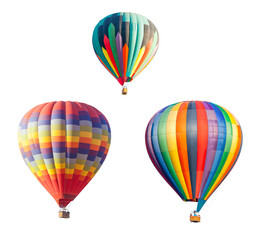 A Variety Set of Hot Air Balloons Isolated - Transparent PNG