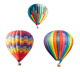 A Variety Set of Hot Air Balloons Isolated - Transparent PNG