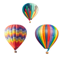 Foto op Canvas A Variety Set of Hot Air Balloons Isolated - Transparent PNG © Andy Dean