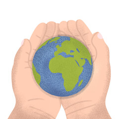 hand holding earth world enviroment day