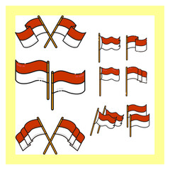 flag indonesia illustration vector design