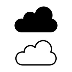 Cloud icon, vector illustration. vector cloud icon illustration isolated on white background..eps