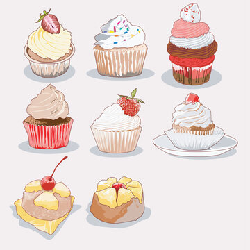 Cup cake is appetizing to eat it
