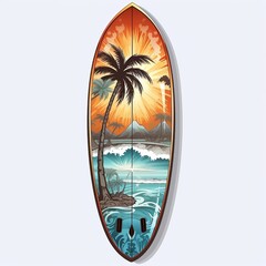 surfboard frame island palm dream beautiful