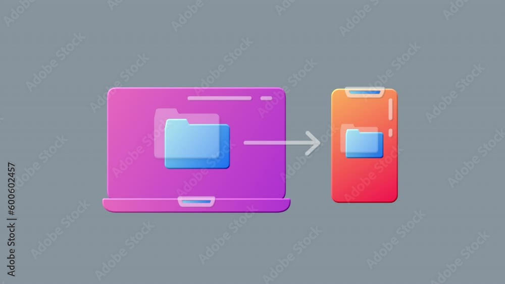 Poster computer copying line icon on the alpha channel