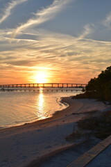 sunset on the beach